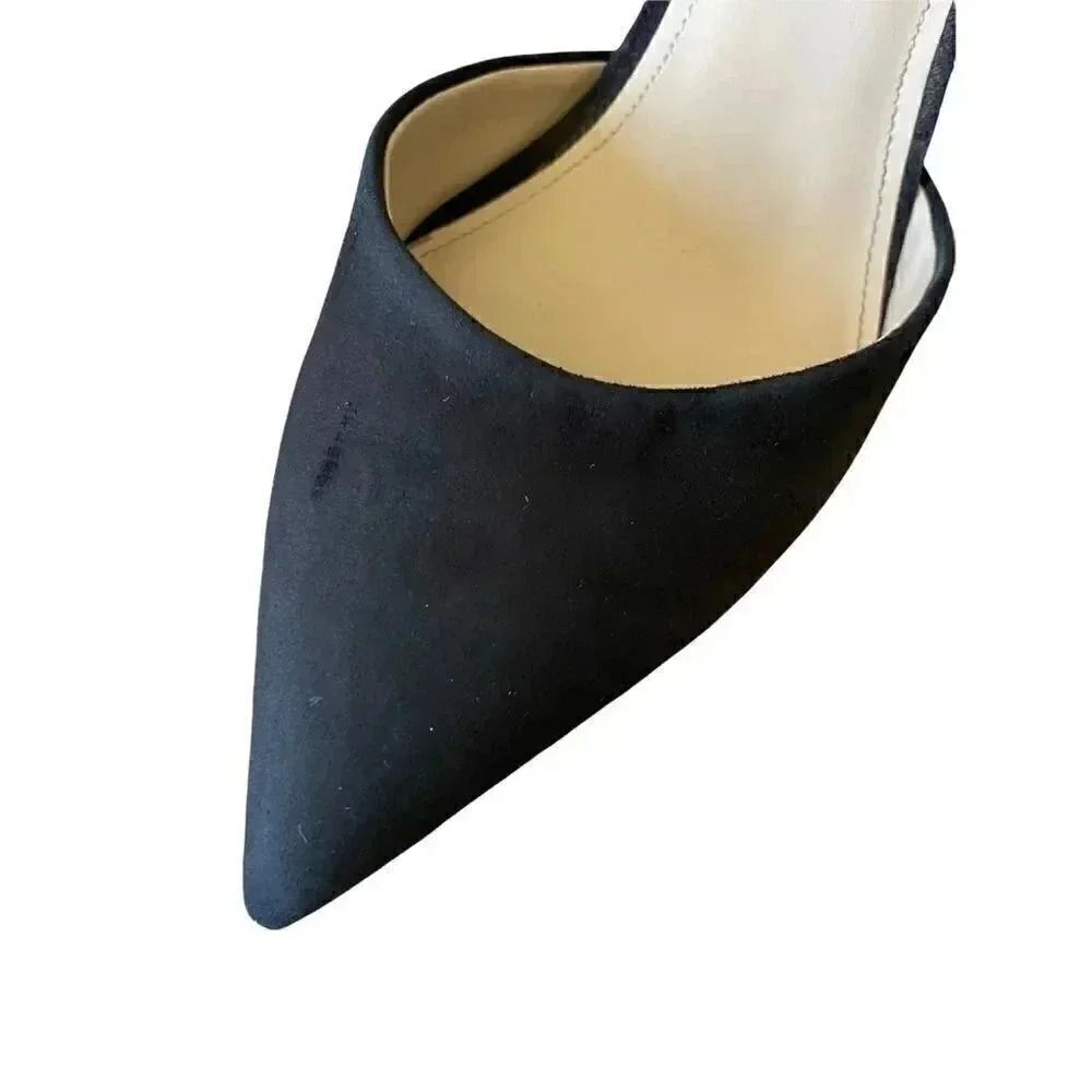 Marc Fisher Black Pointy Toe Pumps with Ankle Straps -Velise Sz 10 - Picture 4 of 10
